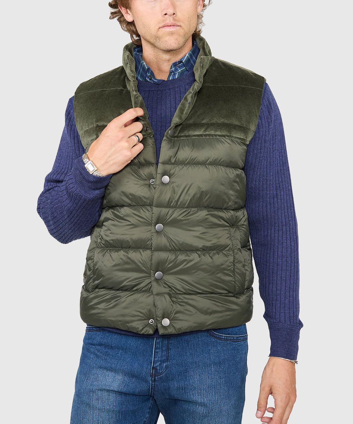 Mixed Media Channel Quilted Vest