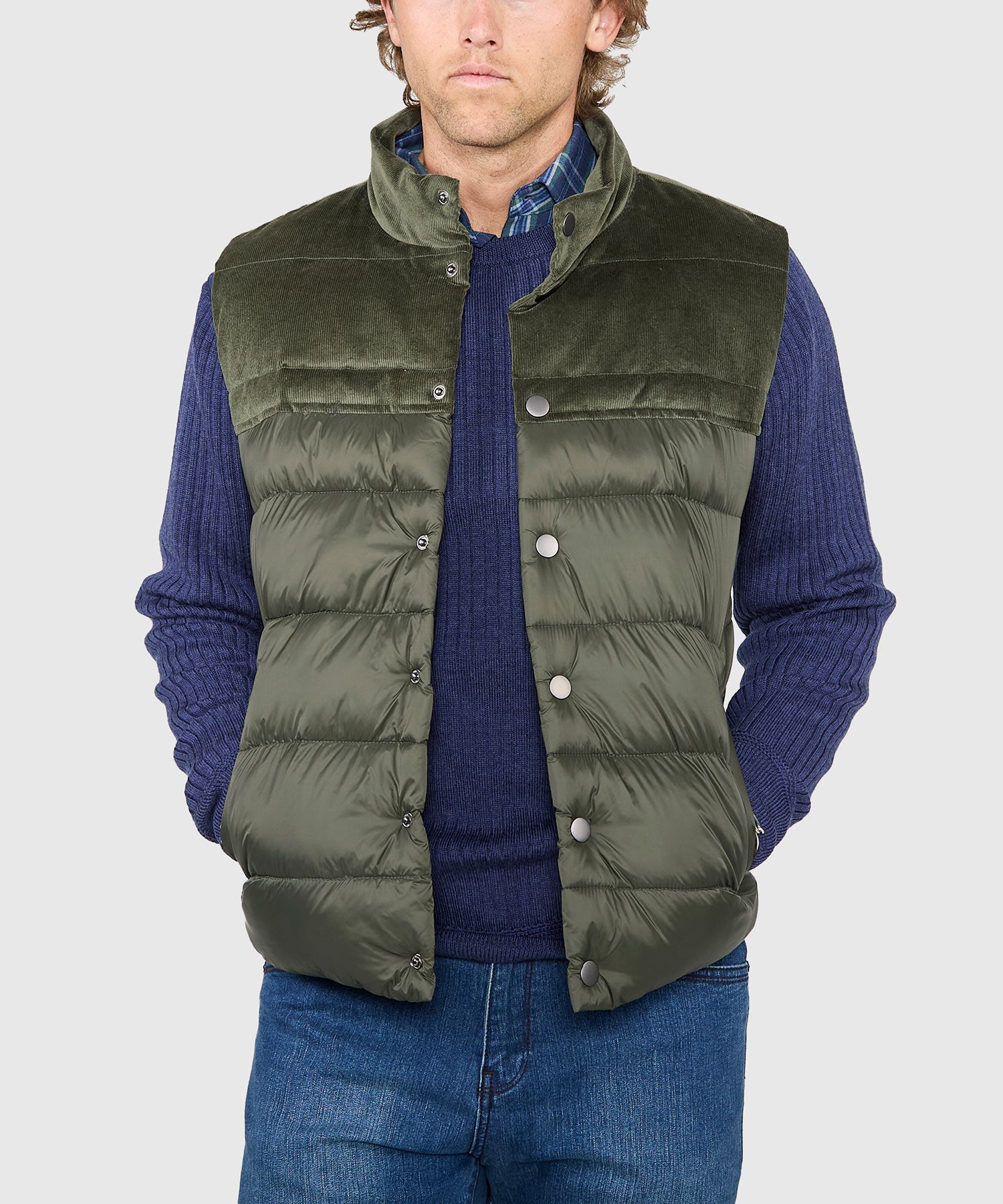 Mixed Media Channel Quilted Vest