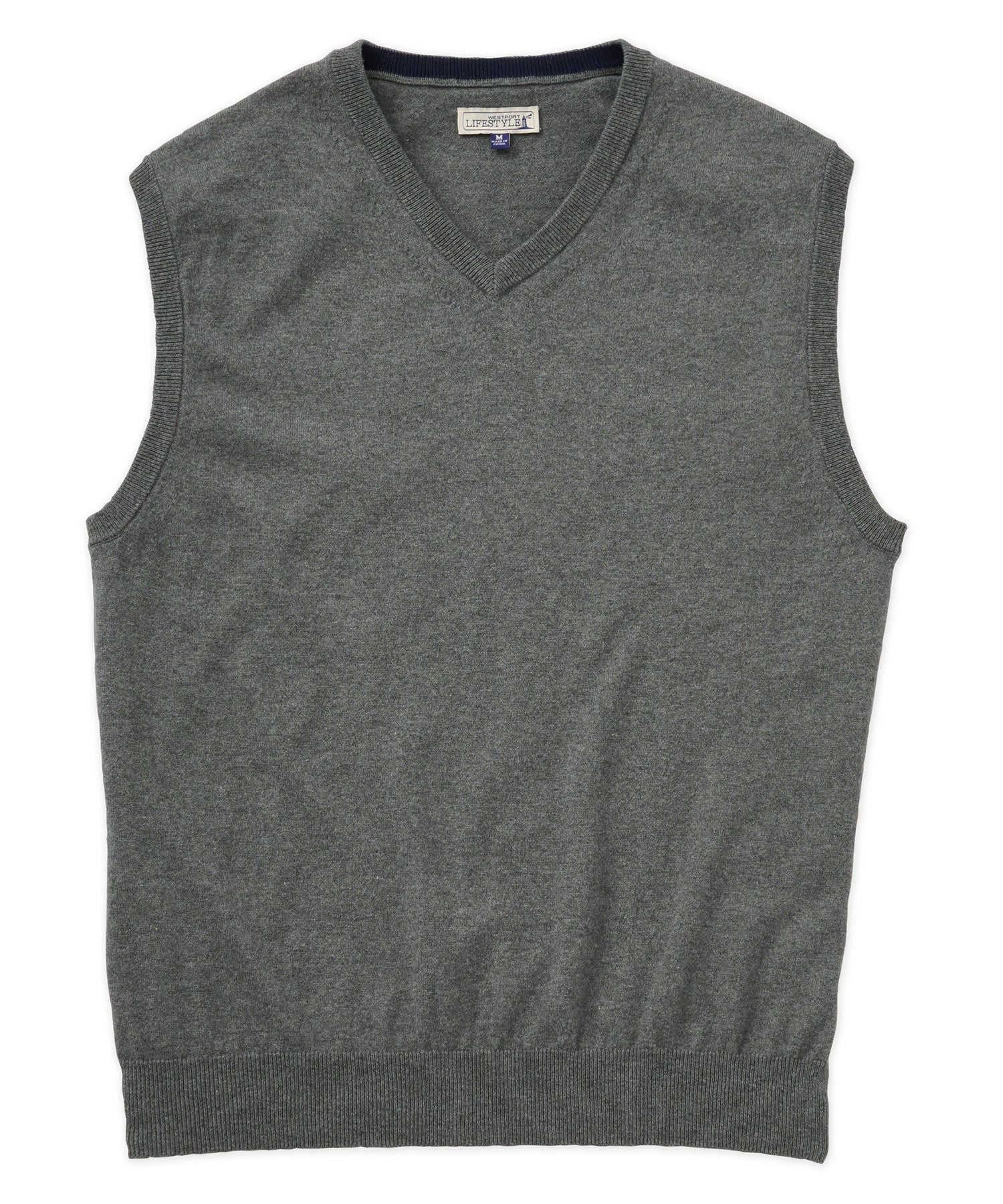 Classic Cotton Cashmere V-Neck Sweater Vest