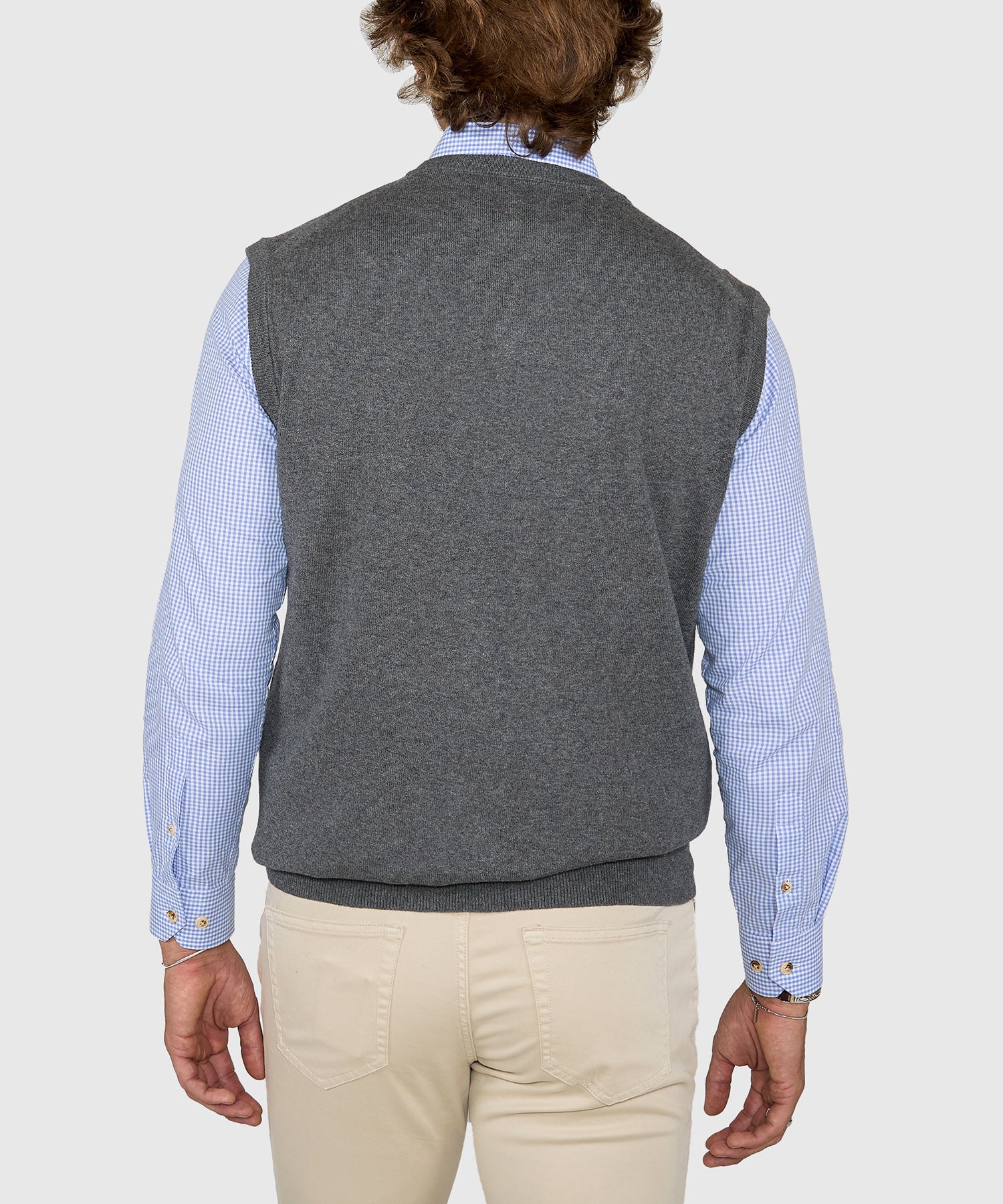 Classic Cotton Cashmere V-Neck Sweater Vest