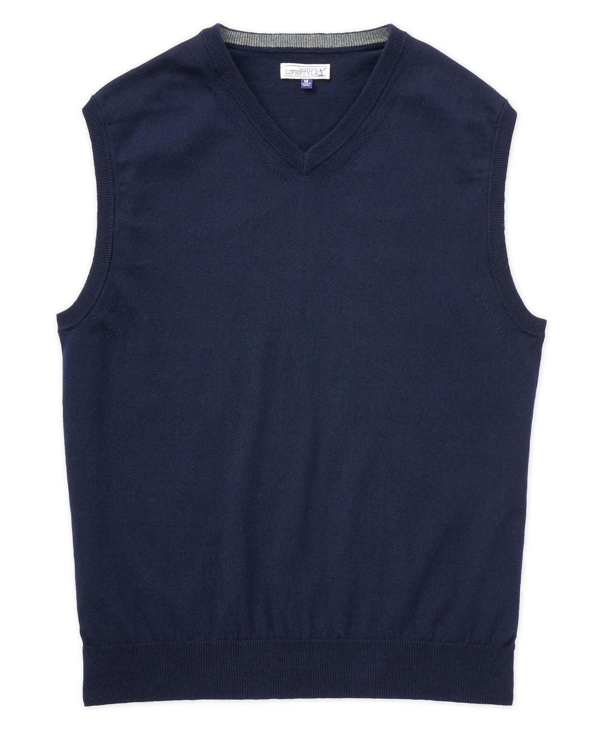 Classic Cotton Cashmere V-Neck Sweater Vest