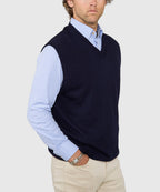Classic Cotton Cashmere V-Neck Sweater Vest