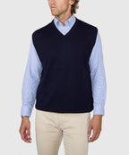 Classic Cotton Cashmere V-Neck Sweater Vest