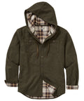 Hooded Flannel Shirt Jacket