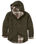 Hooded Flannel Shirt Jacket