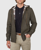 Hooded Flannel Shirt Jacket