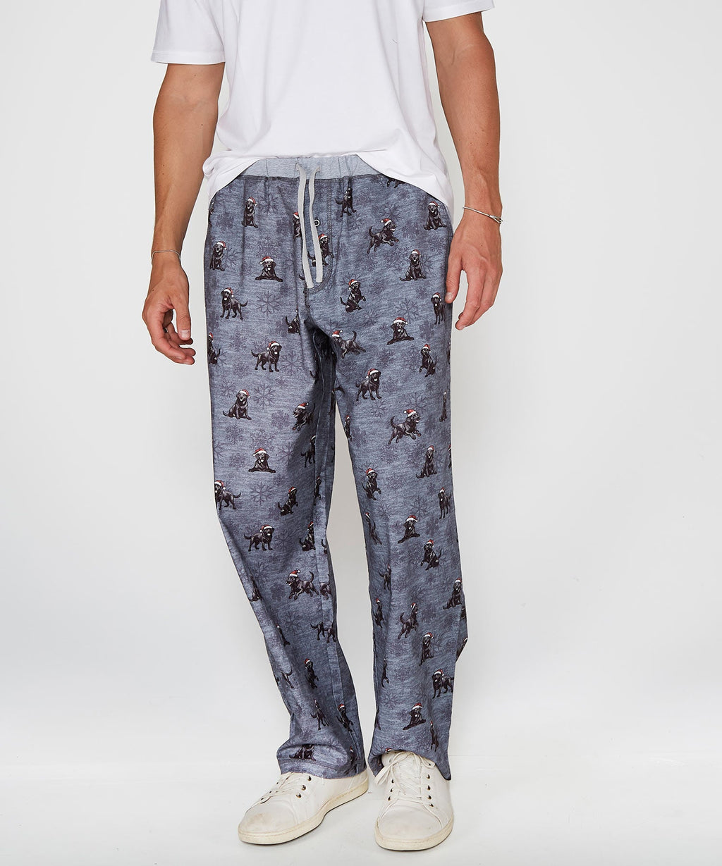 Flannel Holiday Print Stretch Lounge Pant