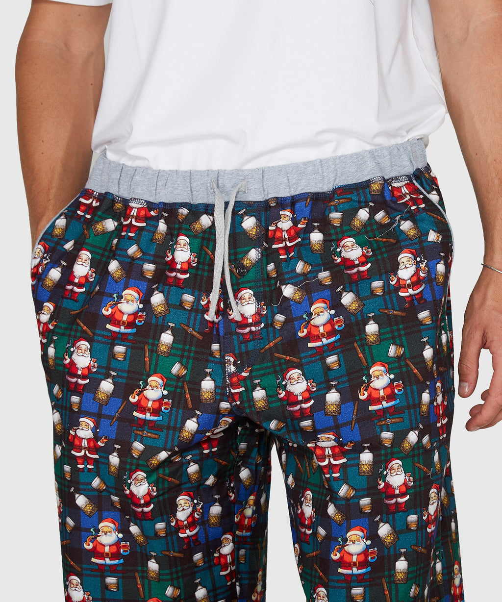 Flannel Holiday Print Stretch Lounge Pant
