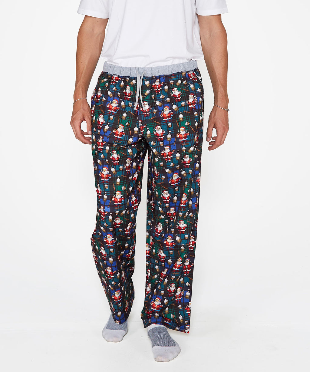Flannel Holiday Print Stretch Lounge Pant