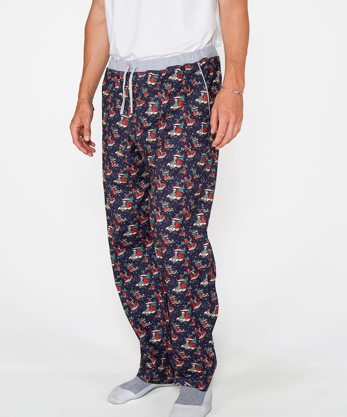 Flannel Holiday Print Stretch Lounge Pant