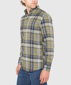Long Sleeve Flannel Sport Shirt – Green/Multi