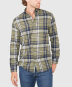 Long Sleeve Flannel Sport Shirt – Green/Multi