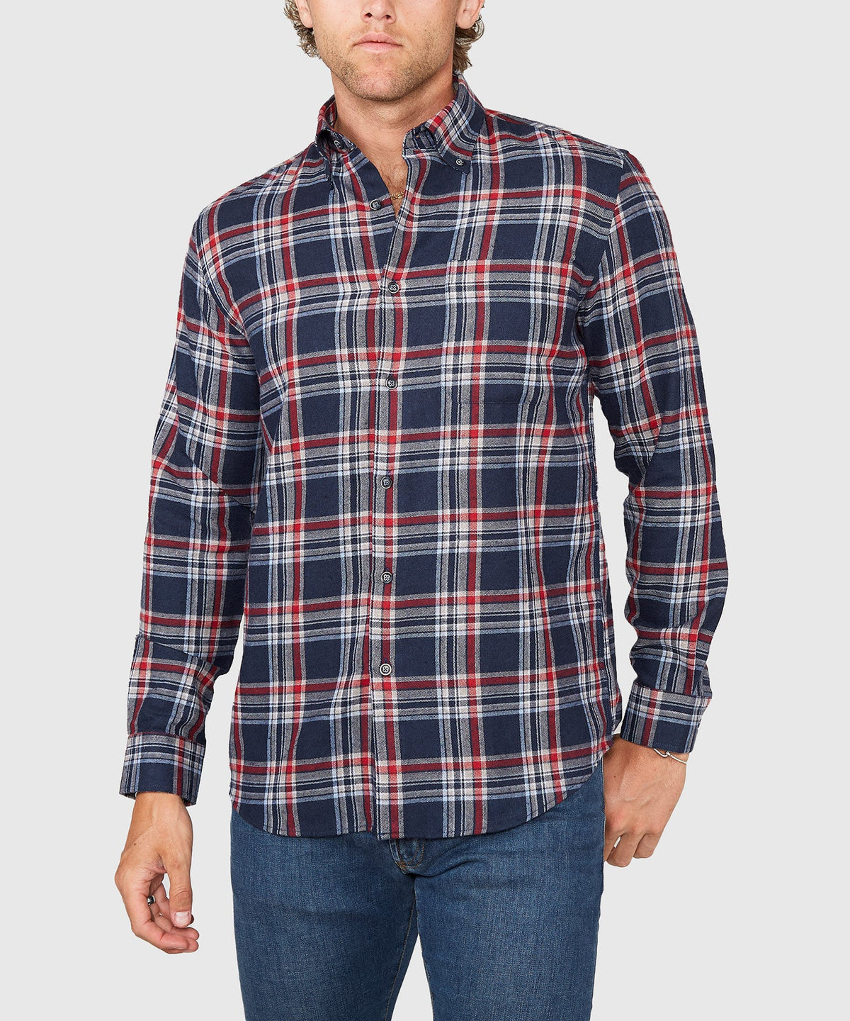 Long Sleeve Flannel Sport Shirt – Multi