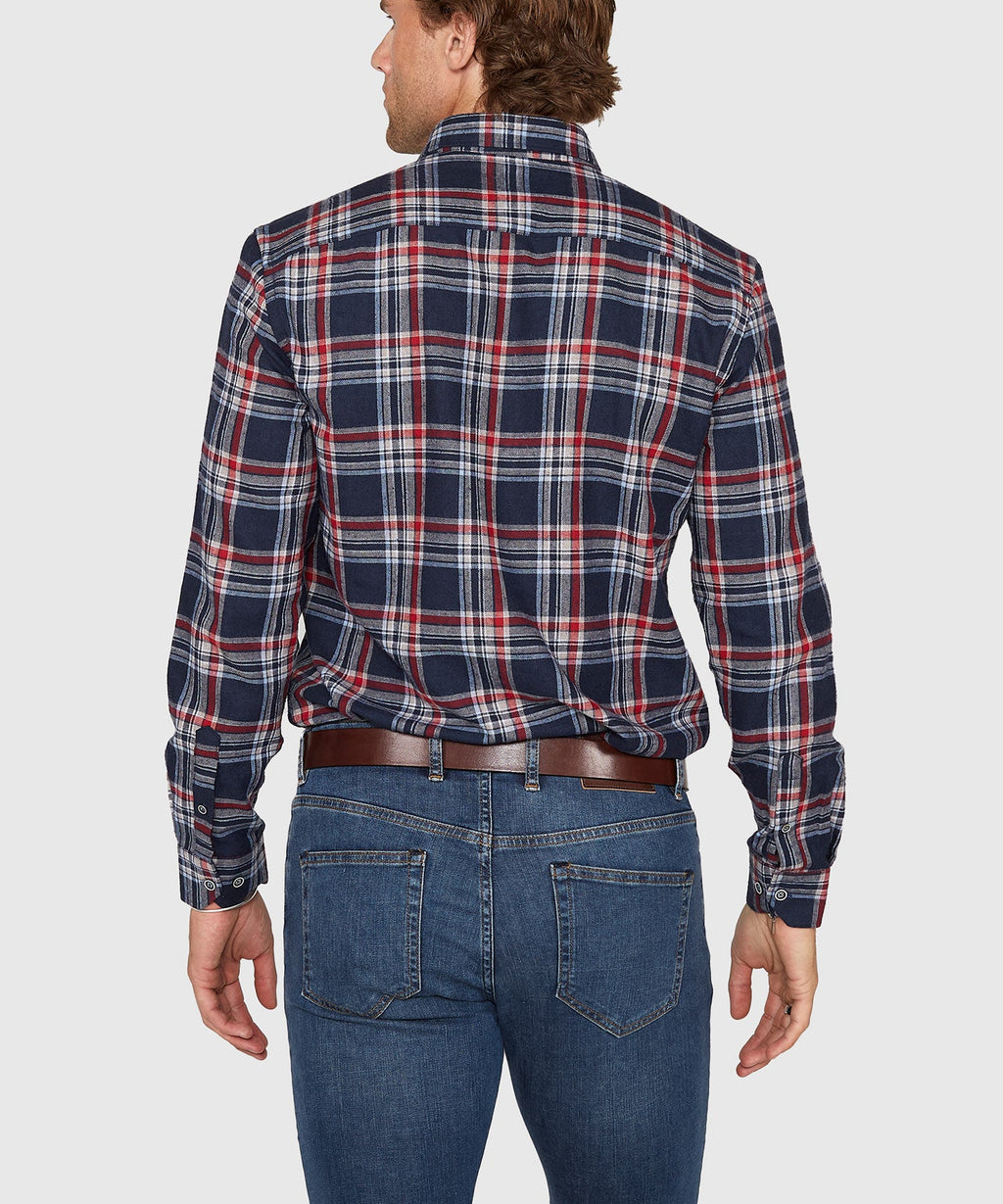 Long Sleeve Flannel Sport Shirt – Multi