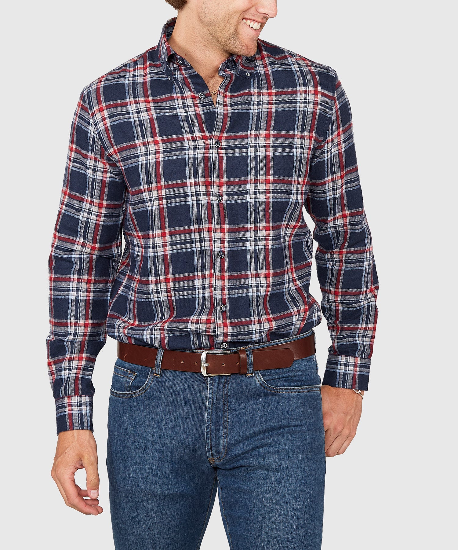 Long Sleeve Flannel Sport Shirt – Multi