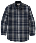 Long Sleeve Flannel Sport Shirt – Grey/Navy