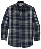 Long Sleeve Flannel Sport Shirt – Grey/Navy