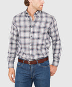 Long Sleeve Flannel Sport Shirt – Ivory/Multi