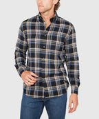 Long Sleeve Flannel Sport Shirt – Black/Multi