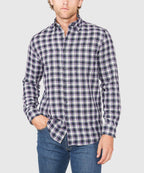 Long Sleeve Flannel Sport Shirt – Purple/Multi