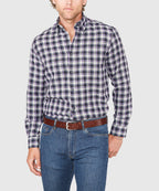 Long Sleeve Flannel Sport Shirt – Purple/Multi
