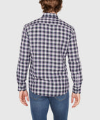 Long Sleeve Flannel Sport Shirt – Purple/Multi