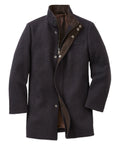 Wool Blend Three-Quarter Length Car Coat