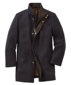 Wool Blend Three-Quarter Length Car Coat