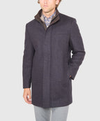 Wool Blend Three-Quarter Length Car Coat