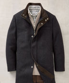 Wool Blend Three-Quarter Length Car Coat