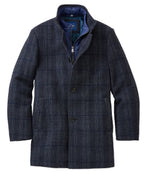 Plaid Wool Jacket with Removable Bib
