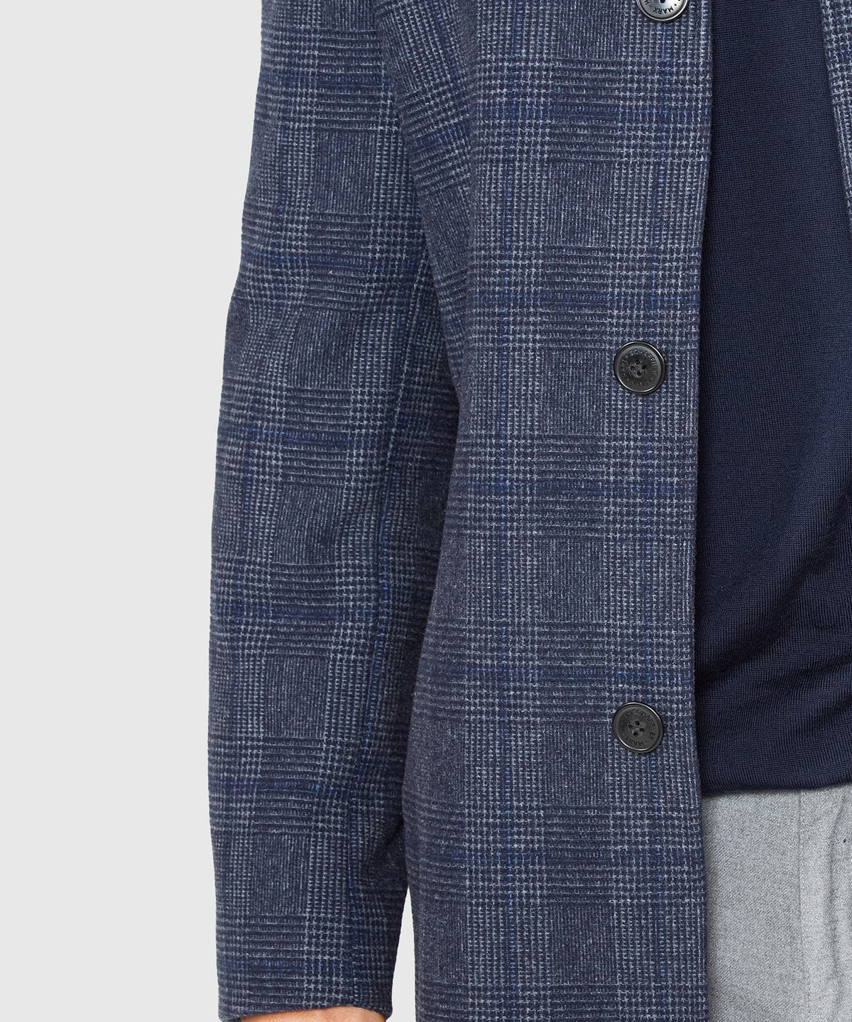 Plaid Wool Jacket with Removable Bib