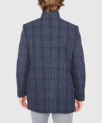 Plaid Wool Jacket with Removable Bib