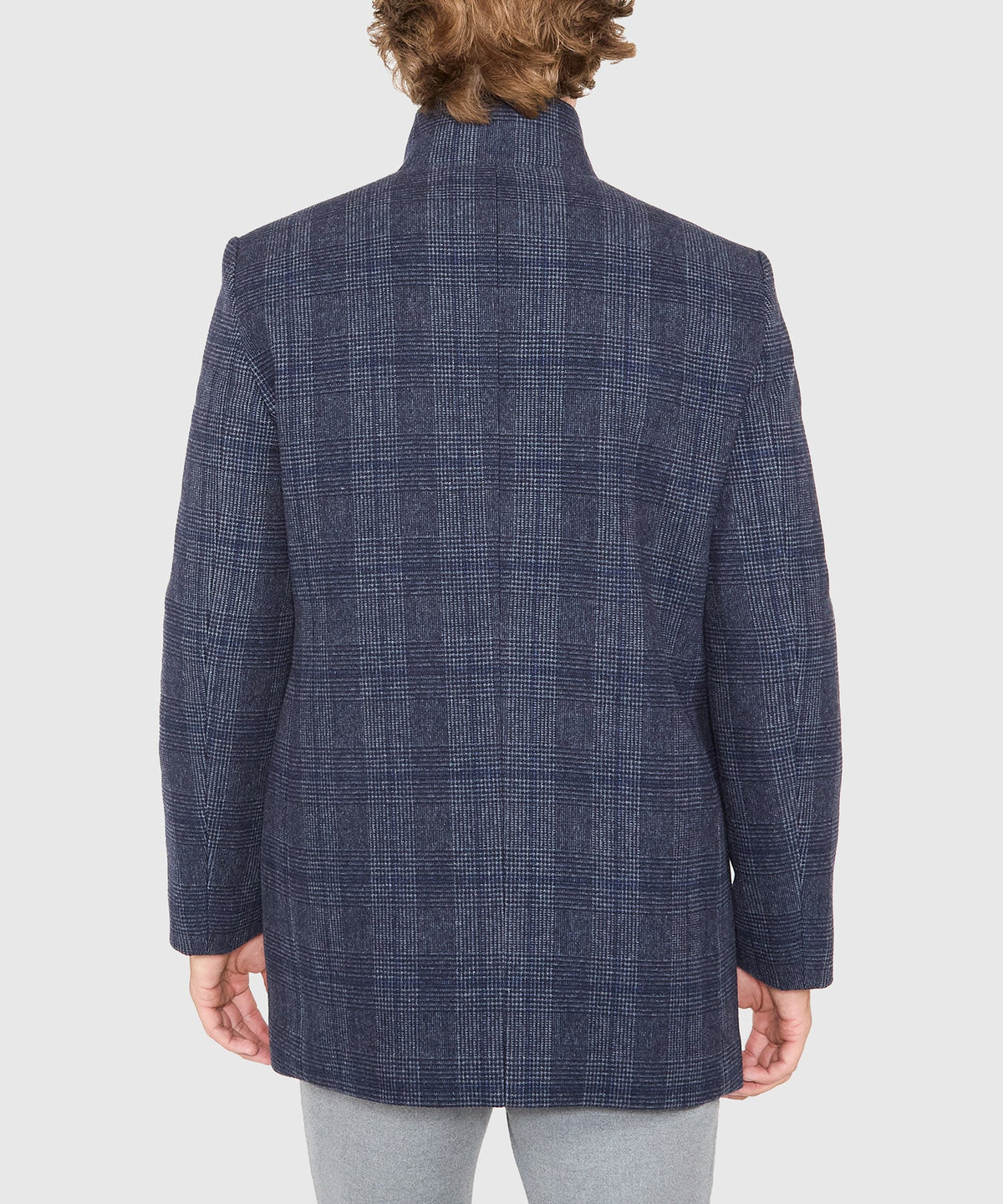 Plaid Wool Jacket with Removable Bib