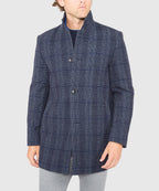 Plaid Wool Jacket with Removable Bib