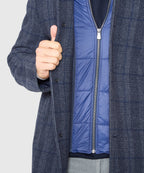 Plaid Wool Jacket with Removable Bib