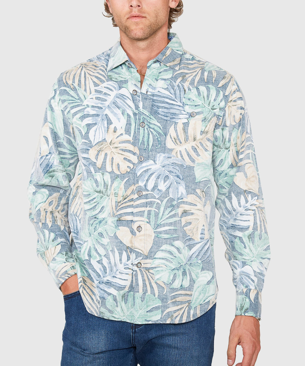 Long Sleeve Stretch Corduroy Sport Shirt