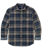 Long Sleeve Washed Cotton Plaid Sport Shirt