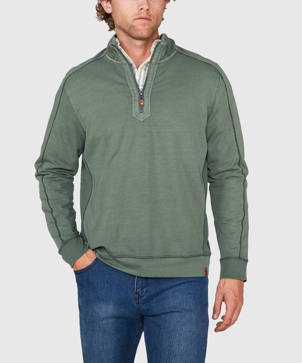 French Terry Half-Zip Pullover
