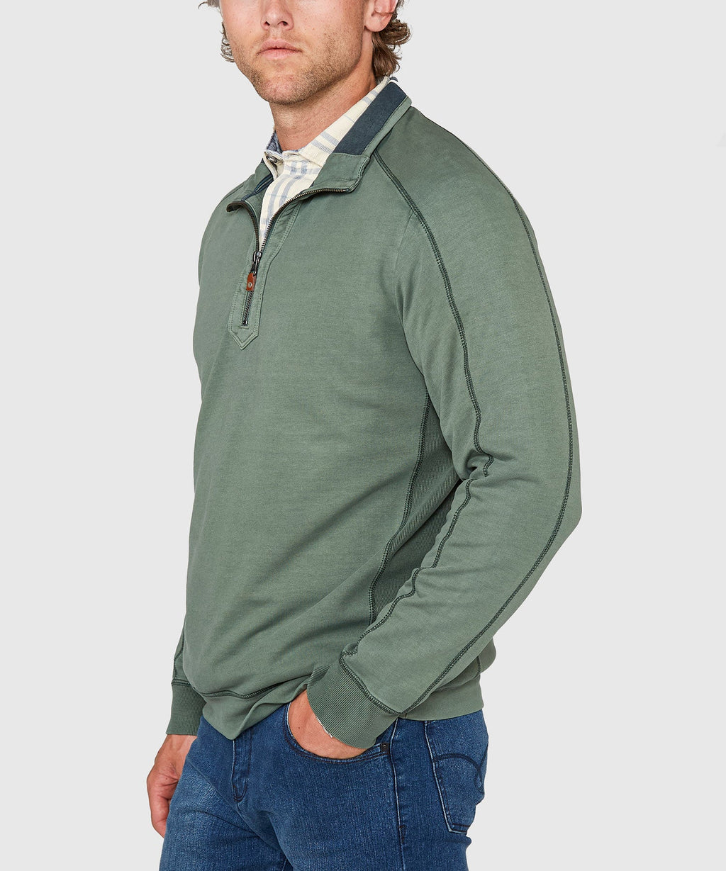 French Terry Half-Zip Pullover