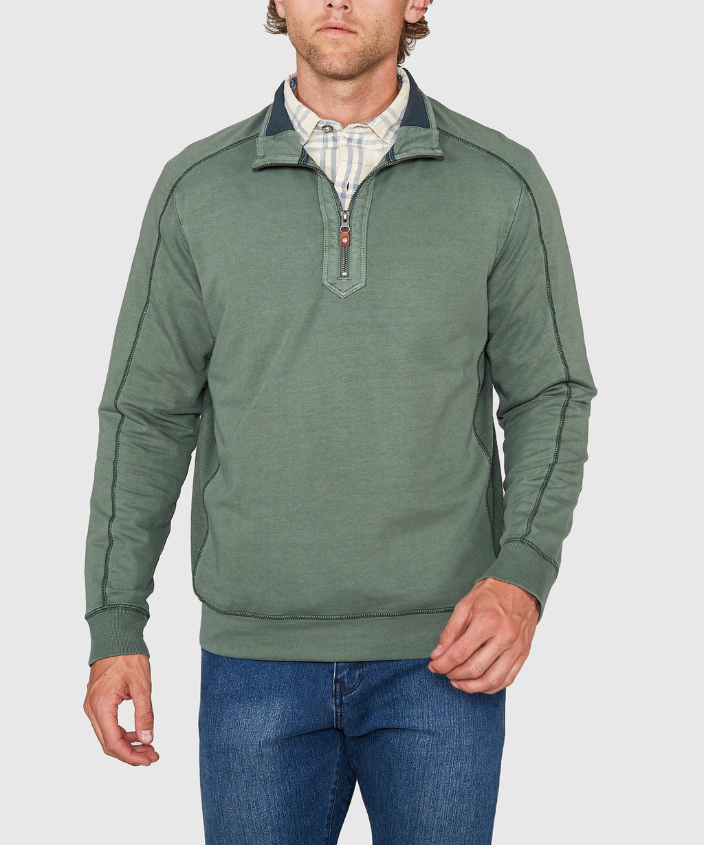 French Terry Half-Zip Pullover