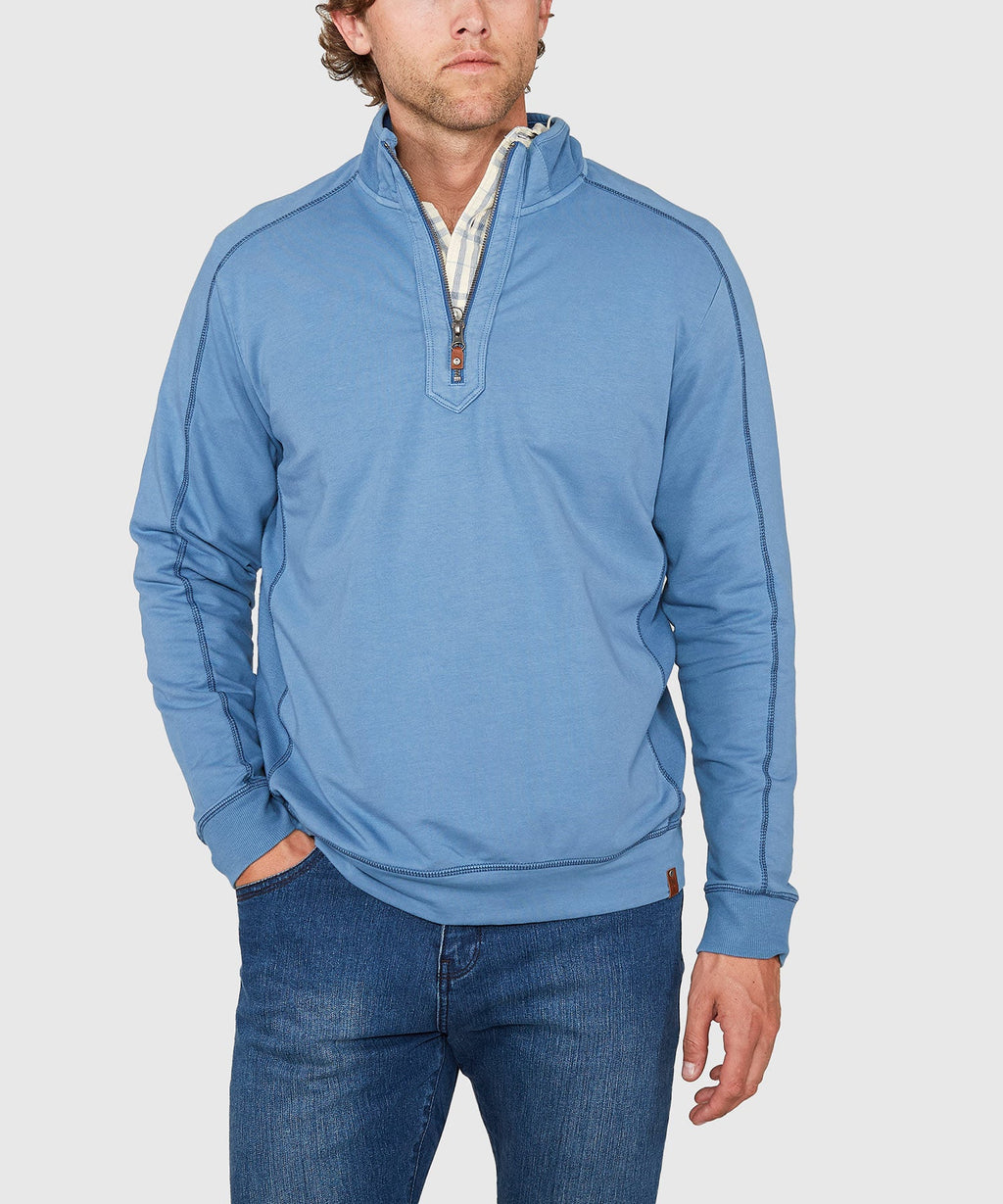 French Terry Half-Zip Pullover