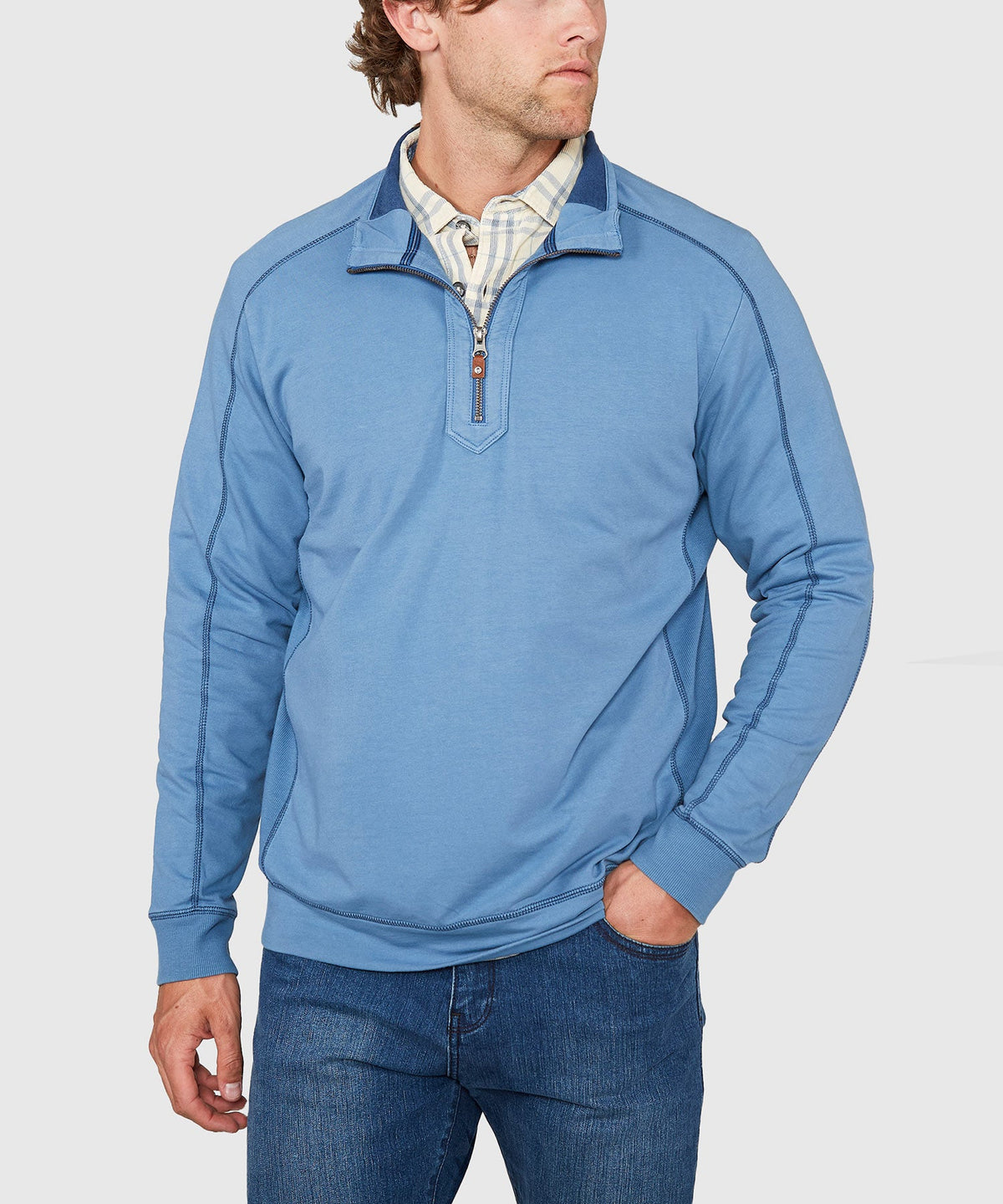 French Terry Half-Zip Pullover