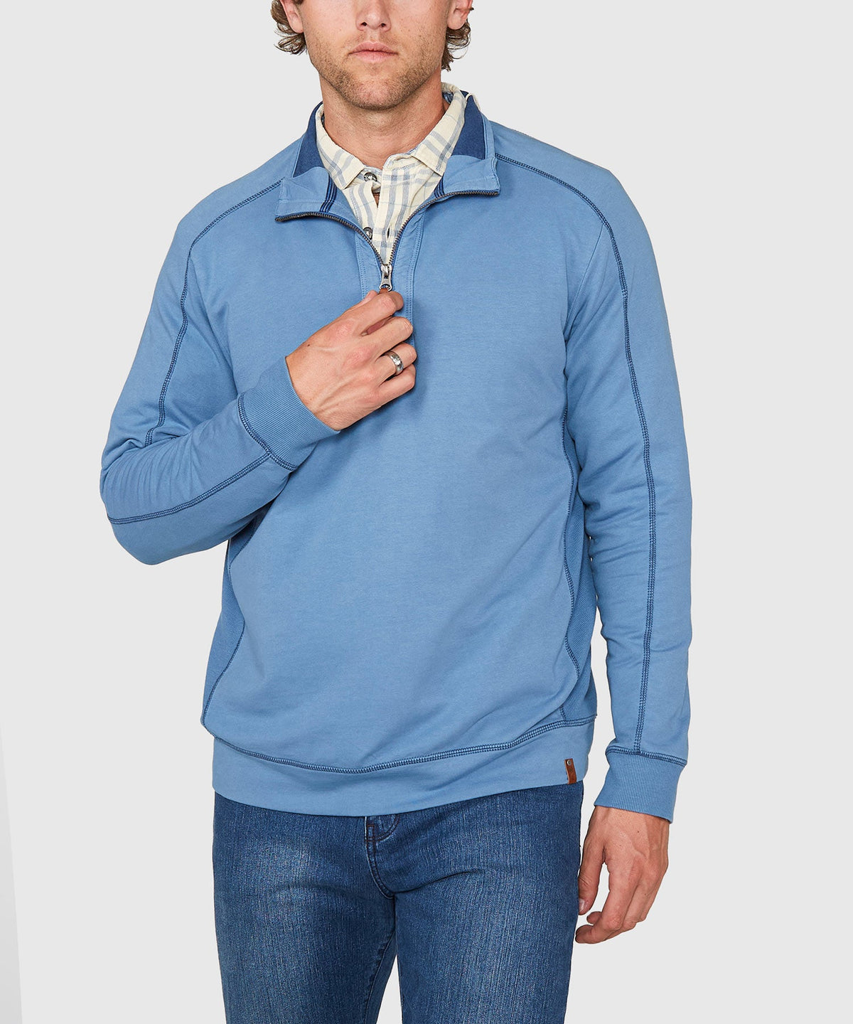 French Terry Half-Zip Pullover
