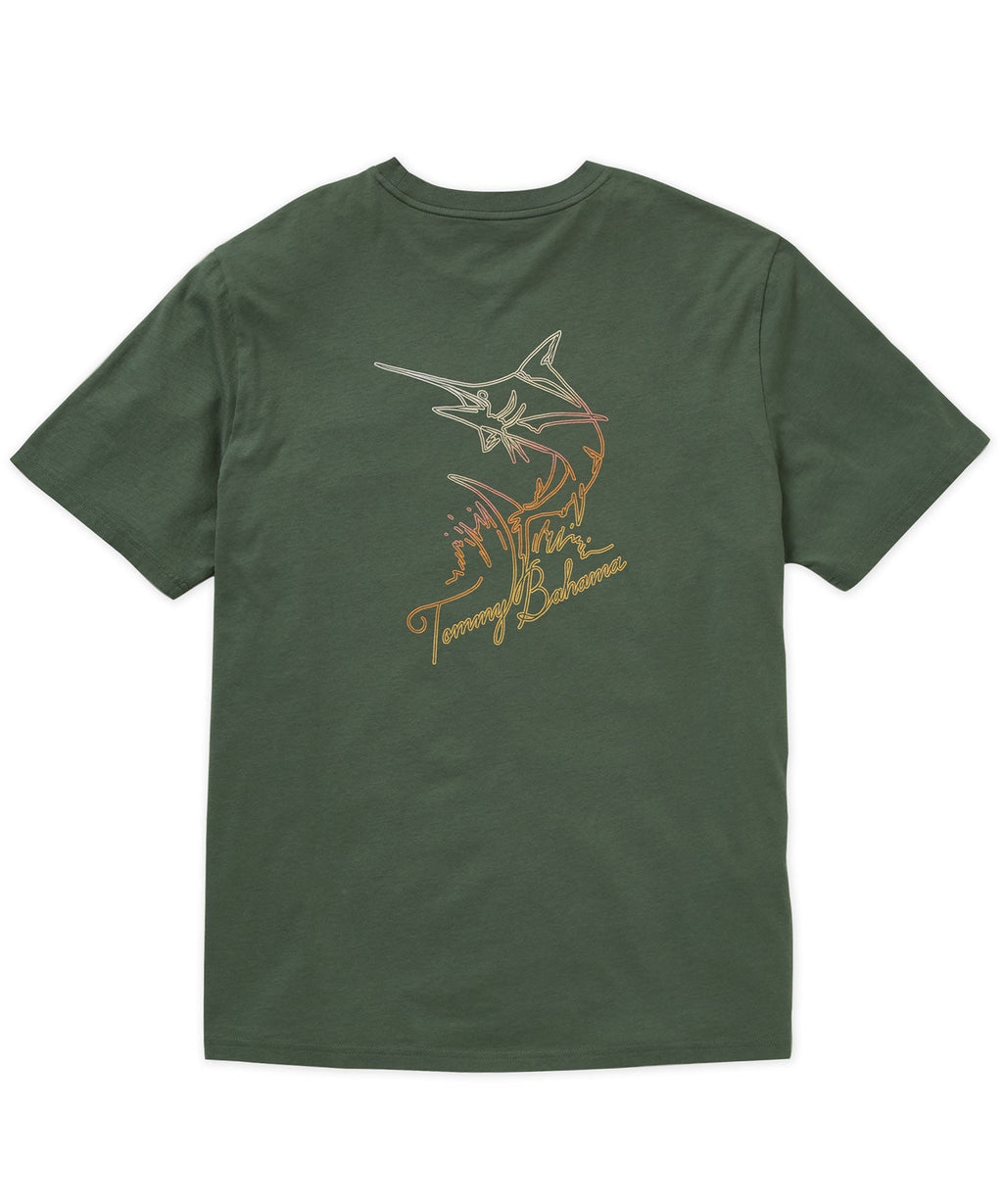 Short Sleeve Printed T-Shirt – Dark Jade