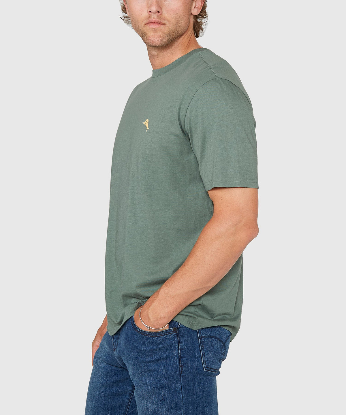 Short Sleeve Printed T-Shirt – Dark Jade