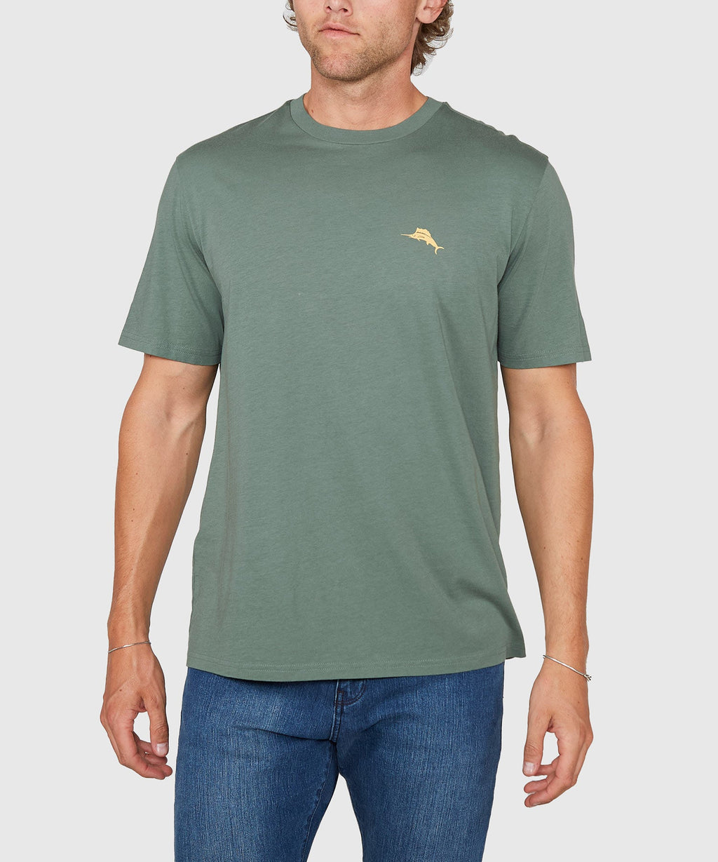 Short Sleeve Printed T-Shirt – Dark Jade