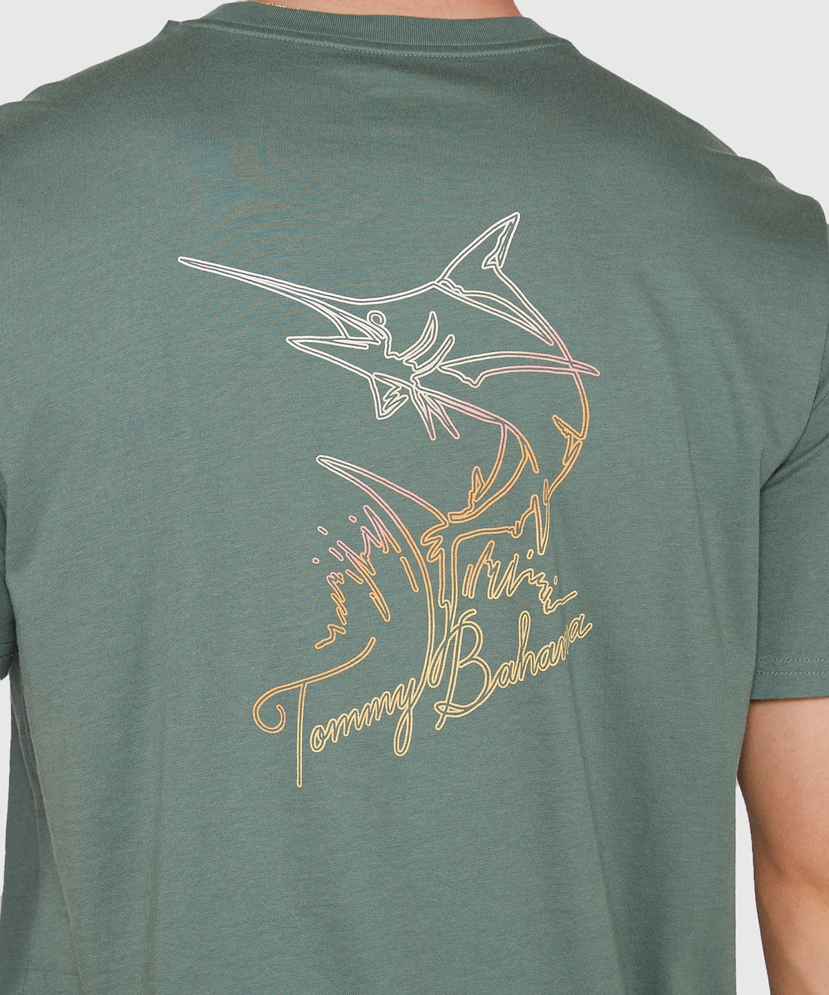 Short Sleeve Printed T-Shirt – Dark Jade