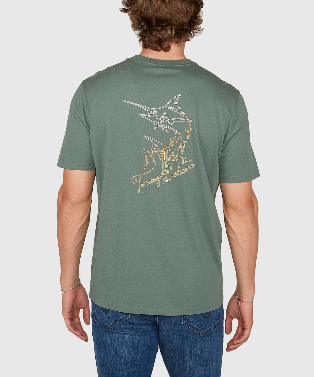 Short Sleeve Printed T-Shirt – Dark Jade