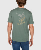 Short Sleeve Printed T-Shirt – Dark Jade